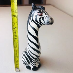 ZEBRA Mexico Plaster Figurine Sitting Sweet Eyes